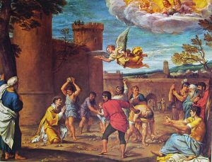 Катина изобразяваща убийството с камъни на Свети Стефан